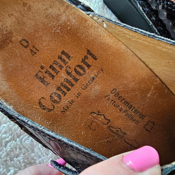 Finn Comfort‎ Women's Aussee Clog Napa Croc Embossed Leather EU 41 D US 10 10.5 - Picture 4 of 7